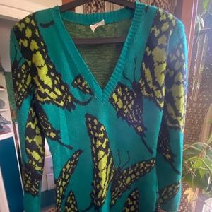 Vintage Betsey Johnson Butterfly Knit Dress